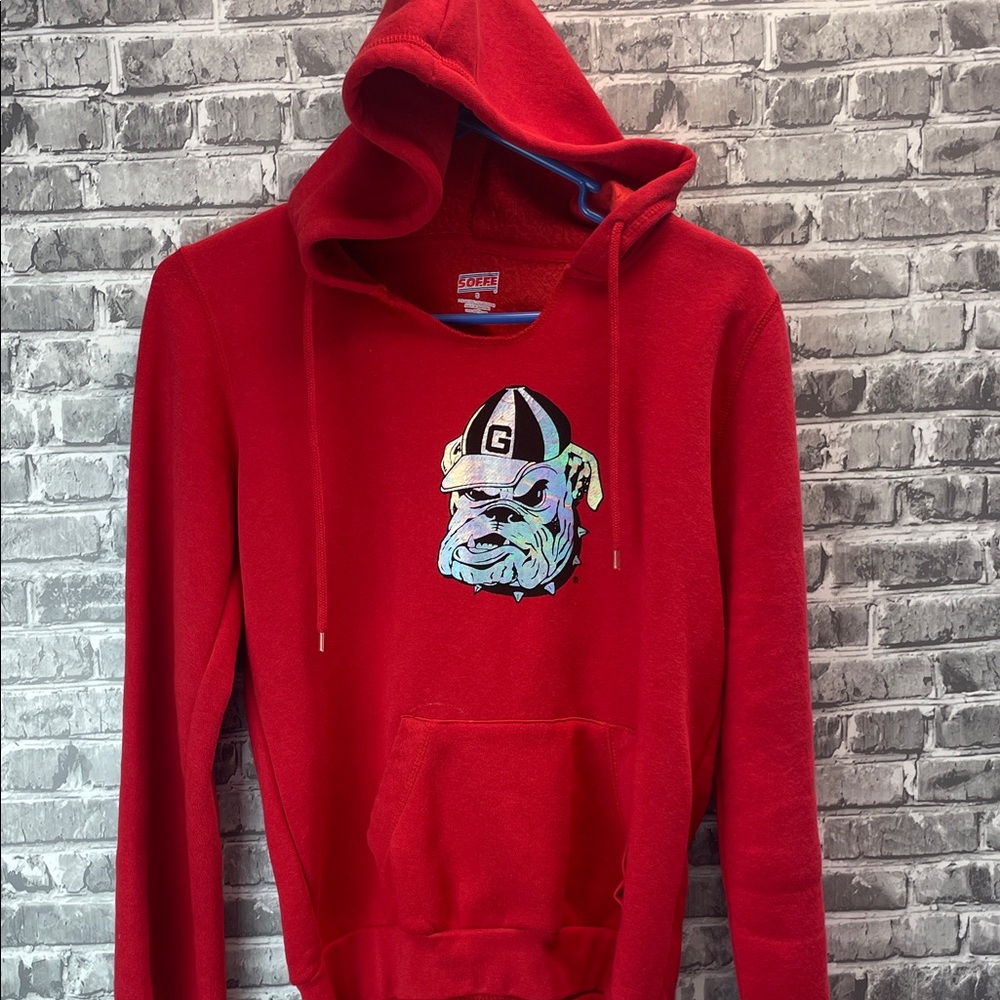 Georgia Bulldogs Red Hoodie 
with Graphic‎ Design